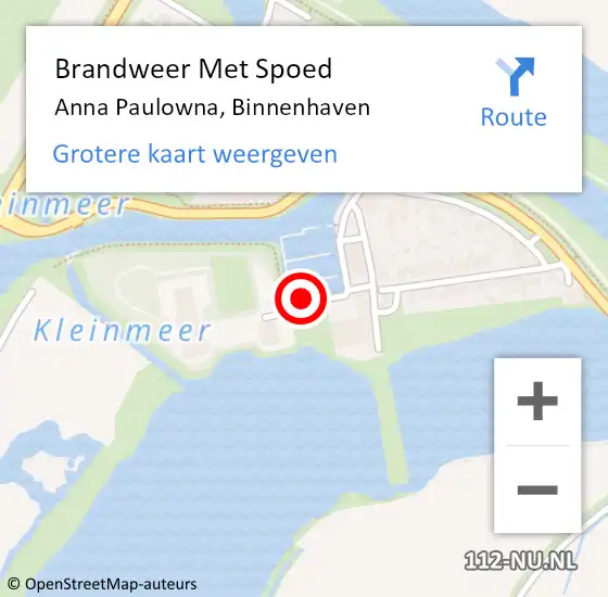 Locatie op kaart van de 112 melding: Brandweer Met Spoed Naar Anna Paulowna, Binnenhaven op 4 september 2019 00:20