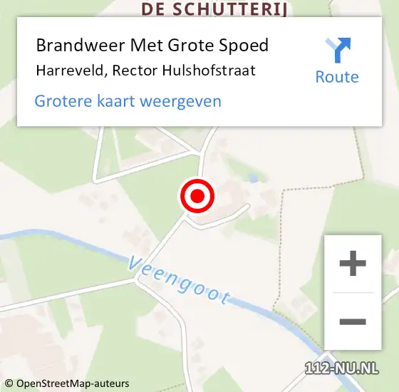 Locatie op kaart van de 112 melding: Brandweer Met Grote Spoed Naar Harreveld, Rector Hulshofstraat op 4 september 2019 10:40