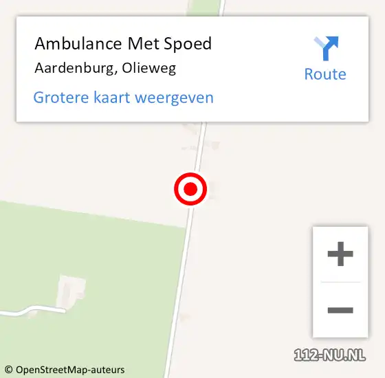 Locatie op kaart van de 112 melding: Ambulance Met Spoed Naar Aardenburg, Olieweg op 12 april 2014 18:25