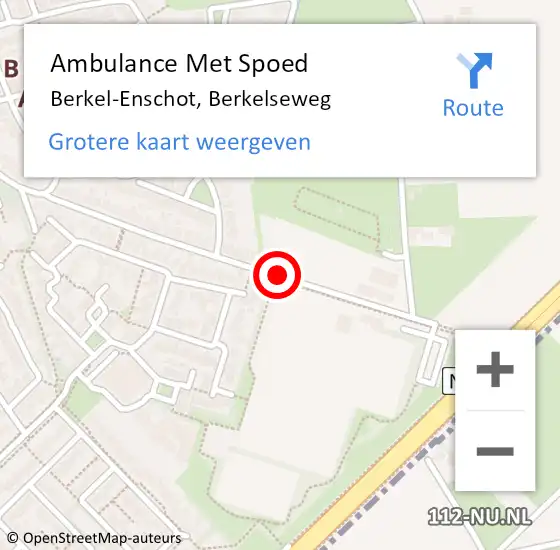 Locatie op kaart van de 112 melding: Ambulance Met Spoed Naar Berkel-Enschot, Berkelseweg op 4 september 2019 13:17