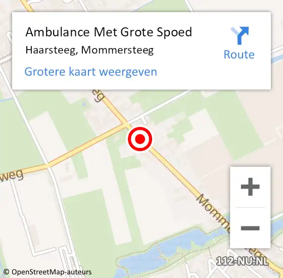 Locatie op kaart van de 112 melding: Ambulance Met Grote Spoed Naar Haarsteeg, Mommersteeg op 4 september 2019 17:47