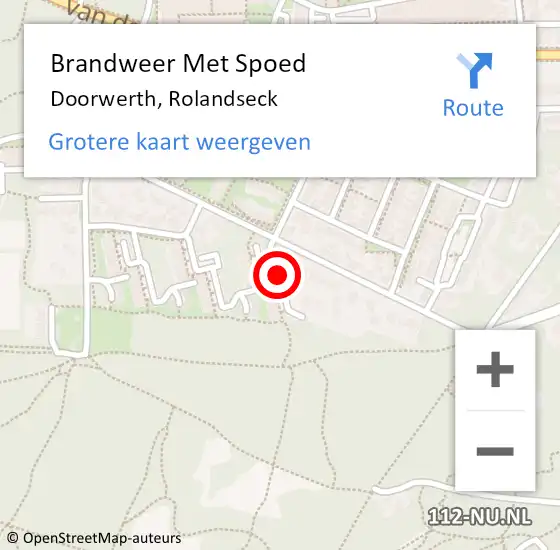 Locatie op kaart van de 112 melding: Brandweer Met Spoed Naar Doorwerth, Rolandseck op 4 september 2019 23:28