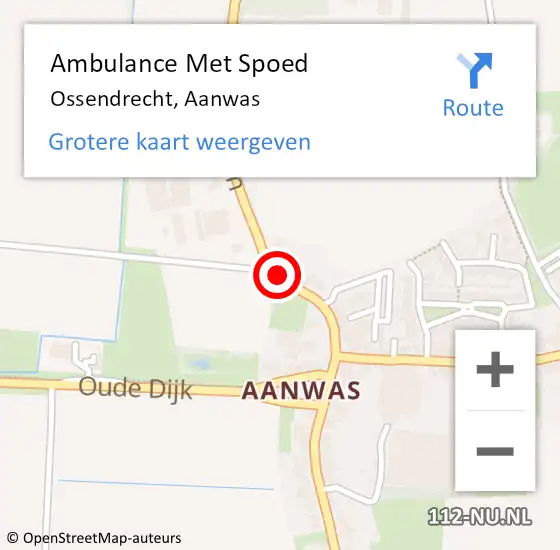 Locatie op kaart van de 112 melding: Ambulance Met Spoed Naar Ossendrecht, Aanwas op 5 september 2019 02:19