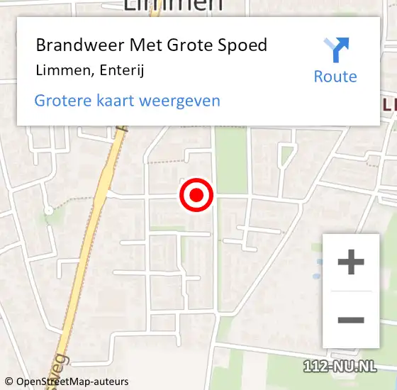 Locatie op kaart van de 112 melding: Brandweer Met Grote Spoed Naar Limmen, Enterij op 5 september 2019 10:47