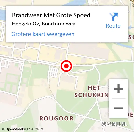 Locatie op kaart van de 112 melding: Brandweer Met Grote Spoed Naar Hengelo Ov, Boortorenweg op 5 september 2019 11:32