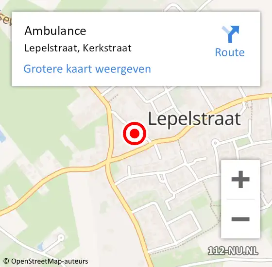 Locatie op kaart van de 112 melding: Ambulance Lepelstraat, Kerkstraat op 12 april 2014 20:20