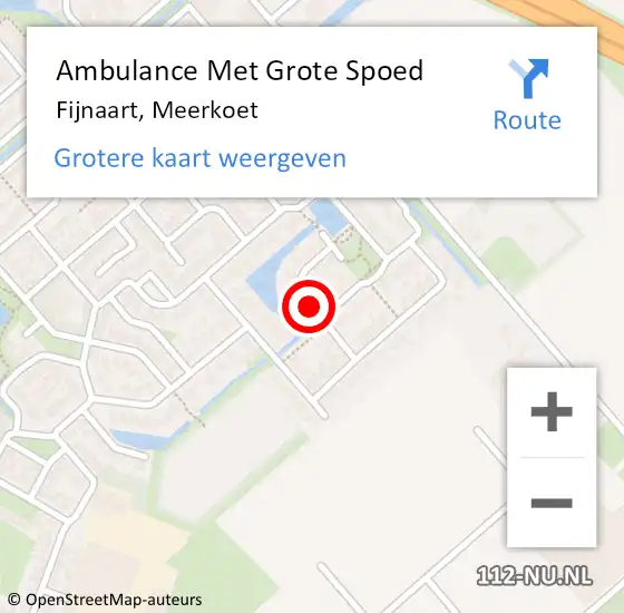 Locatie op kaart van de 112 melding: Ambulance Met Grote Spoed Naar Fijnaart, Meerkoet op 5 september 2019 14:07