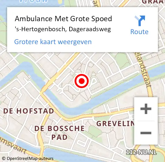 Locatie op kaart van de 112 melding: Ambulance Met Grote Spoed Naar 's-Hertogenbosch, Dageraadsweg op 5 september 2019 18:25