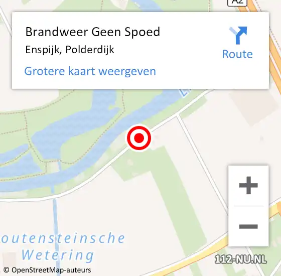 Locatie op kaart van de 112 melding: Brandweer Geen Spoed Naar Enspijk, Polderdijk op 5 september 2019 18:40