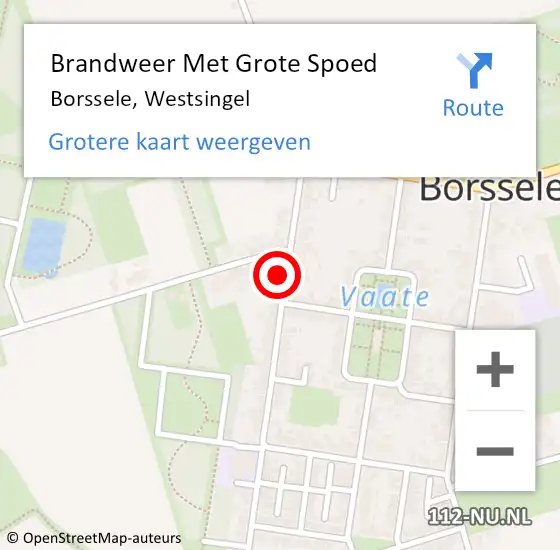 Locatie op kaart van de 112 melding: Brandweer Met Grote Spoed Naar Borssele, Westsingel op 12 april 2014 21:40