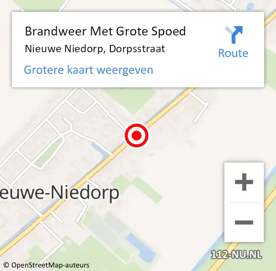 Locatie op kaart van de 112 melding: Brandweer Met Grote Spoed Naar Nieuwe Niedorp, Dorpsstraat op 6 september 2019 17:15