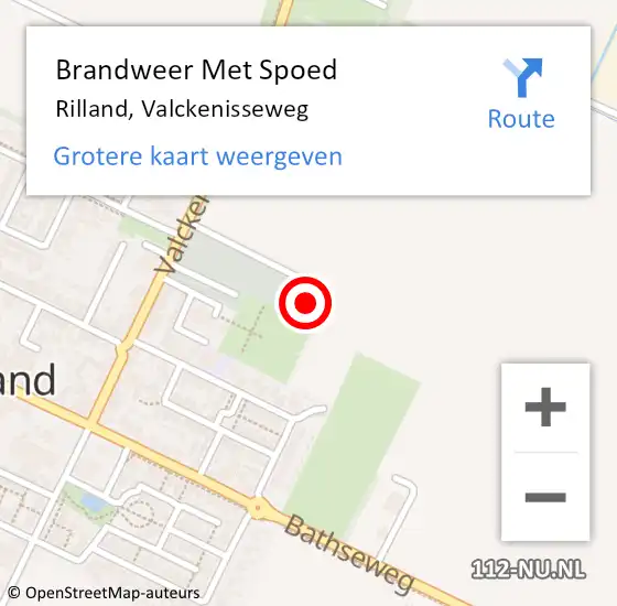 Locatie op kaart van de 112 melding: Brandweer Met Spoed Naar Rilland, Valckenisseweg op 7 september 2019 14:42