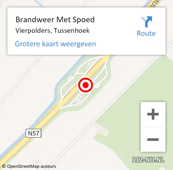 Locatie op kaart van de 112 melding: Brandweer Met Spoed Naar Vierpolders, Tussenhoek op 7 september 2019 17:36