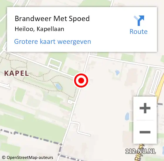 Locatie op kaart van de 112 melding: Brandweer Met Spoed Naar Heiloo, Kapellaan op 8 september 2019 04:57