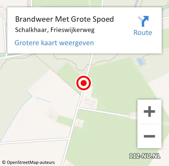 Locatie op kaart van de 112 melding: Brandweer Met Grote Spoed Naar Schalkhaar, Frieswijkerweg op 8 september 2019 10:21