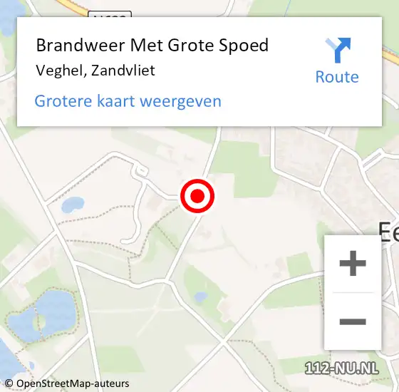 Locatie op kaart van de 112 melding: Brandweer Met Grote Spoed Naar Veghel, Zandvliet op 8 september 2019 14:24