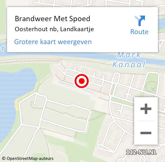 Locatie op kaart van de 112 melding: Brandweer Met Spoed Naar Oosterhout nb, Landkaartje op 8 september 2019 22:49