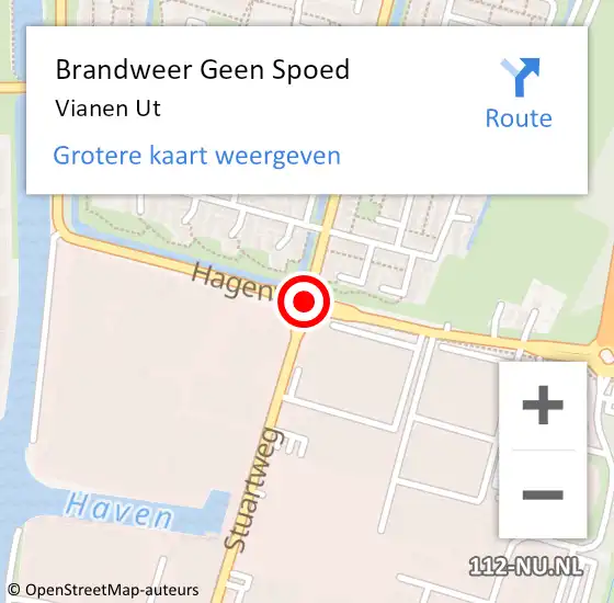 Locatie op kaart van de 112 melding: Brandweer Geen Spoed Naar Vianen Ut op 9 september 2019 08:36