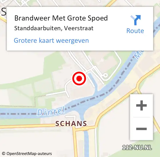 Locatie op kaart van de 112 melding: Brandweer Met Grote Spoed Naar Standdaarbuiten, Veerstraat op 9 september 2019 09:40