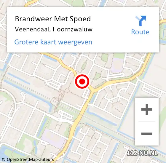 Locatie op kaart van de 112 melding: Brandweer Met Spoed Naar Veenendaal, Hoornzwaluw op 9 september 2019 11:16