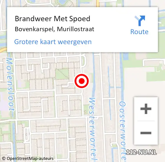 Locatie op kaart van de 112 melding: Brandweer Met Spoed Naar Bovenkarspel, Murillostraat op 9 september 2019 12:22