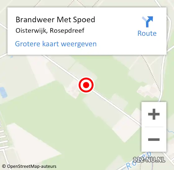 Locatie op kaart van de 112 melding: Brandweer Met Spoed Naar Oisterwijk, Rosepdreef op 9 september 2019 15:22