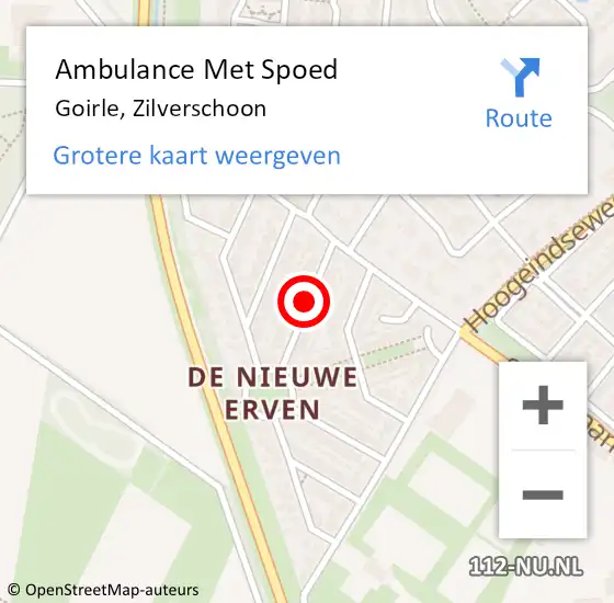 Locatie op kaart van de 112 melding: Ambulance Met Spoed Naar Goirle, Zilverschoon op 9 september 2019 18:45
