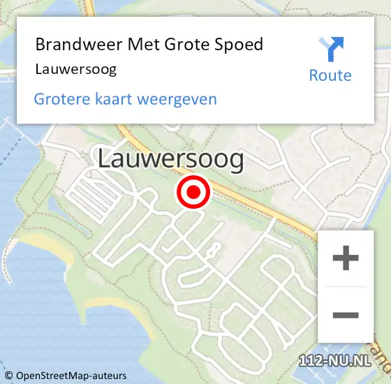 Locatie op kaart van de 112 melding: Brandweer Met Grote Spoed Naar Lauwersoog op 9 september 2019 20:49