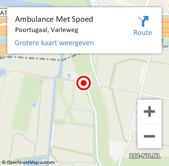 Locatie op kaart van de 112 melding: Ambulance Met Spoed Naar Poortugaal, Varleweg op 10 september 2019 05:20