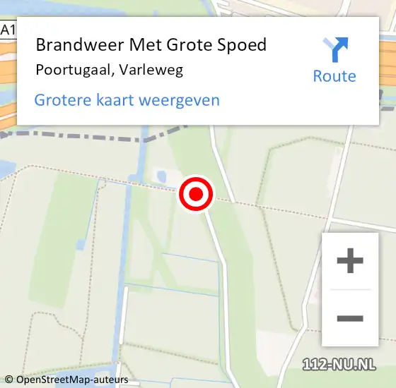 Locatie op kaart van de 112 melding: Brandweer Met Grote Spoed Naar Poortugaal, Varleweg op 10 september 2019 05:22