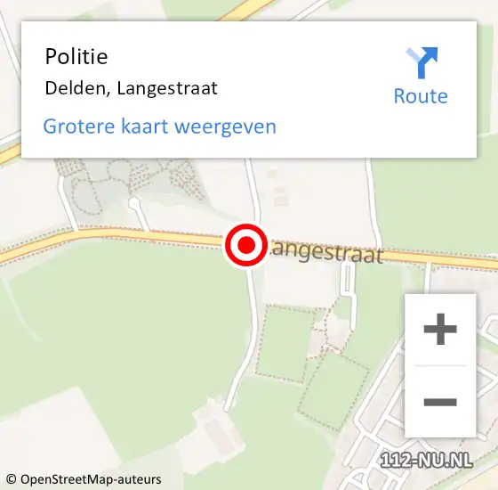 Locatie op kaart van de 112 melding: Politie Delden, Langestraat op 10 september 2019 14:25