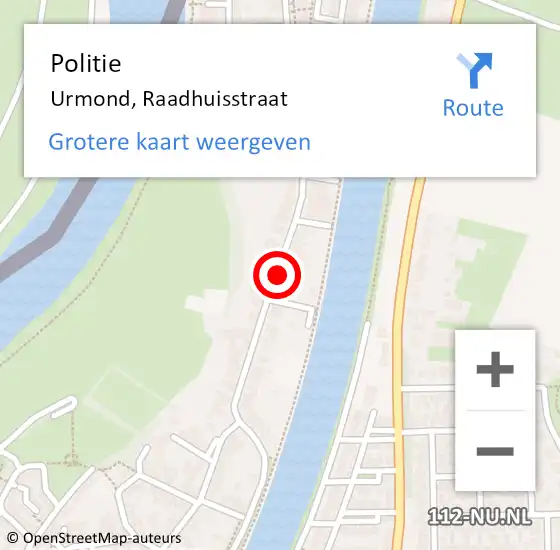 Locatie op kaart van de 112 melding: Politie Urmond, Raadhuisstraat op 10 september 2019 17:10