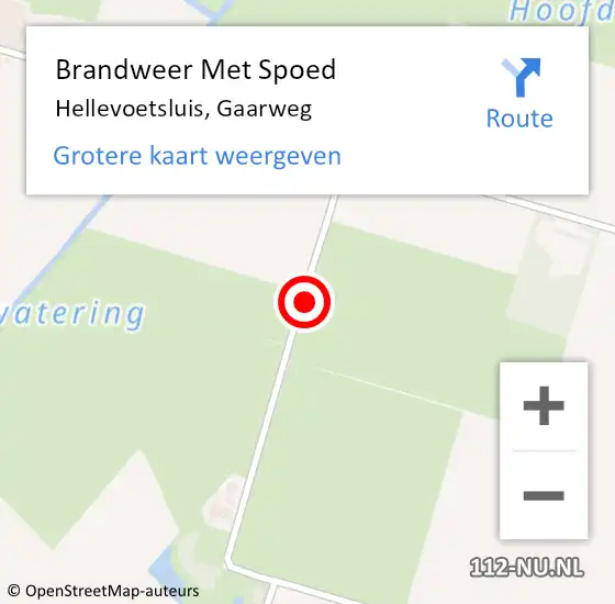 Locatie op kaart van de 112 melding: Brandweer Met Spoed Naar Hellevoetsluis, Gaarweg op 10 september 2019 18:52