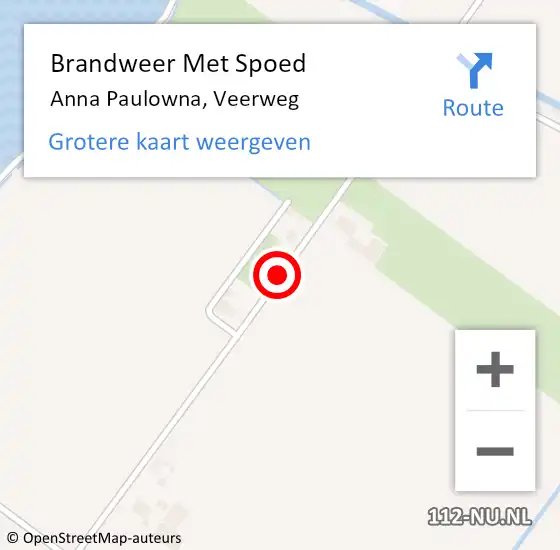 Locatie op kaart van de 112 melding: Brandweer Met Spoed Naar Anna Paulowna, Veerweg op 10 september 2019 20:32