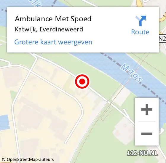 Locatie op kaart van de 112 melding: Ambulance Met Spoed Naar Katwijk, Everdineweerd op 11 september 2019 13:48