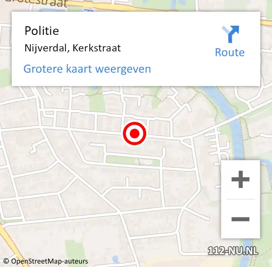 Locatie op kaart van de 112 melding: Politie Nijverdal, Kerkstraat op 11 september 2019 17:50