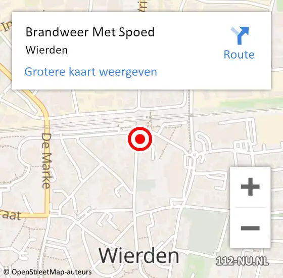 Locatie op kaart van de 112 melding: Brandweer Met Spoed Naar Wierden op 12 september 2019 04:18
