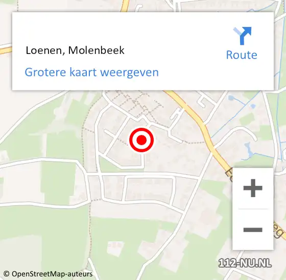 Locatie op kaart van de 112 melding:  Loenen, Molenbeek op 12 september 2019 07:13