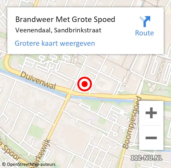 Locatie op kaart van de 112 melding: Brandweer Met Grote Spoed Naar Veenendaal, Gouverneurslaan op 13 september 2019 11:20