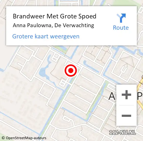 Locatie op kaart van de 112 melding: Brandweer Met Grote Spoed Naar Anna Paulowna, De Verwachting op 13 september 2019 15:01