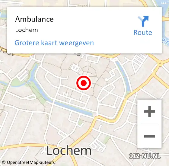 Locatie op kaart van de 112 melding: Ambulance Lochem op 13 september 2019 21:25