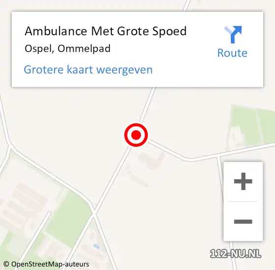 Locatie op kaart van de 112 melding: Ambulance Met Grote Spoed Naar Ospel, Ommelpad op 13 september 2019 22:23