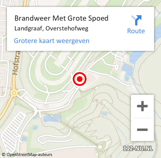 Locatie op kaart van de 112 melding: Brandweer Met Grote Spoed Naar Landgraaf, Overstehofweg op 14 september 2019 05:34