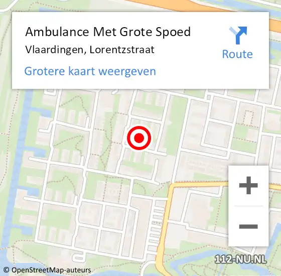 Locatie op kaart van de 112 melding: Ambulance Met Grote Spoed Naar Vlaardingen, Lorentzstraat op 14 september 2019 09:24