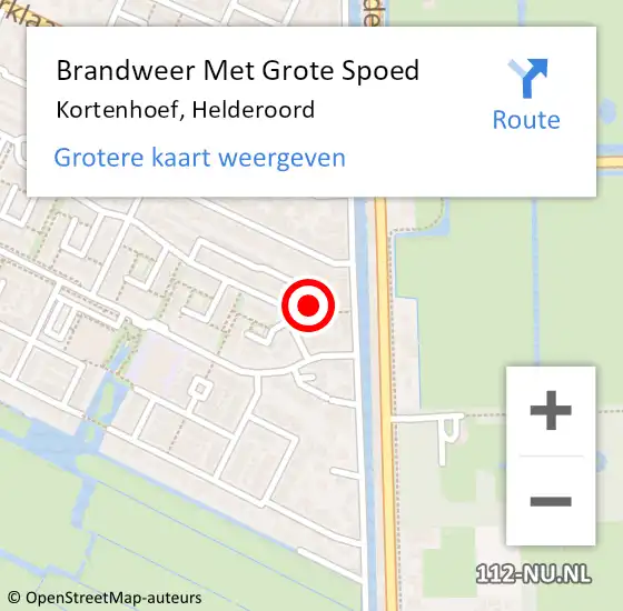 Locatie op kaart van de 112 melding: Brandweer Met Grote Spoed Naar Kortenhoef, Helderoord op 7 september 2013 19:44