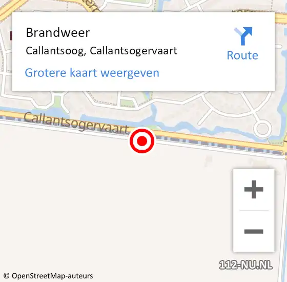 Locatie op kaart van de 112 melding: Brandweer Callantsoog, Callantsogervaart op 14 september 2019 19:34