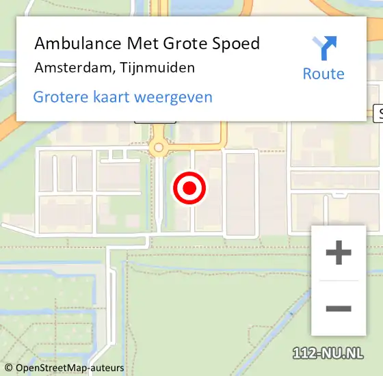 Locatie op kaart van de 112 melding: Ambulance Met Grote Spoed Naar Amsterdam, Tijnmuiden op 15 september 2019 00:30