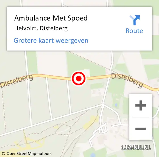 Locatie op kaart van de 112 melding: Ambulance Met Spoed Naar Helvoirt, Distelberg op 15 september 2019 11:28