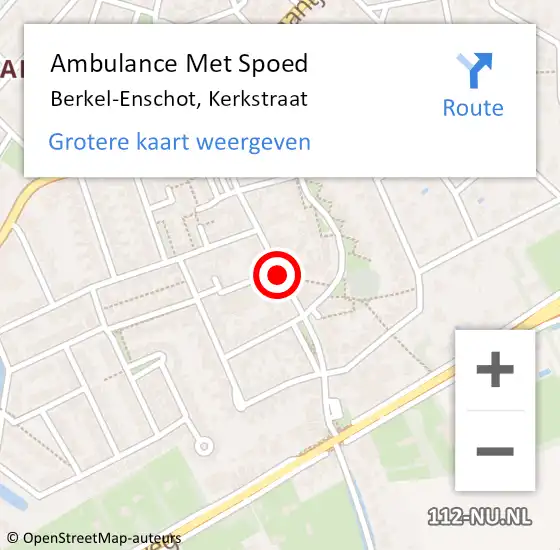 Locatie op kaart van de 112 melding: Ambulance Met Spoed Naar Berkel-Enschot, Kerkstraat op 15 september 2019 17:50