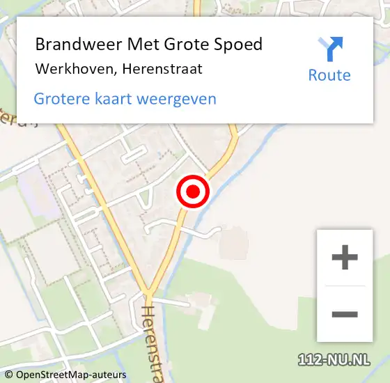Locatie op kaart van de 112 melding: Brandweer Met Grote Spoed Naar Werkhoven, Herenstraat op 16 september 2019 23:53